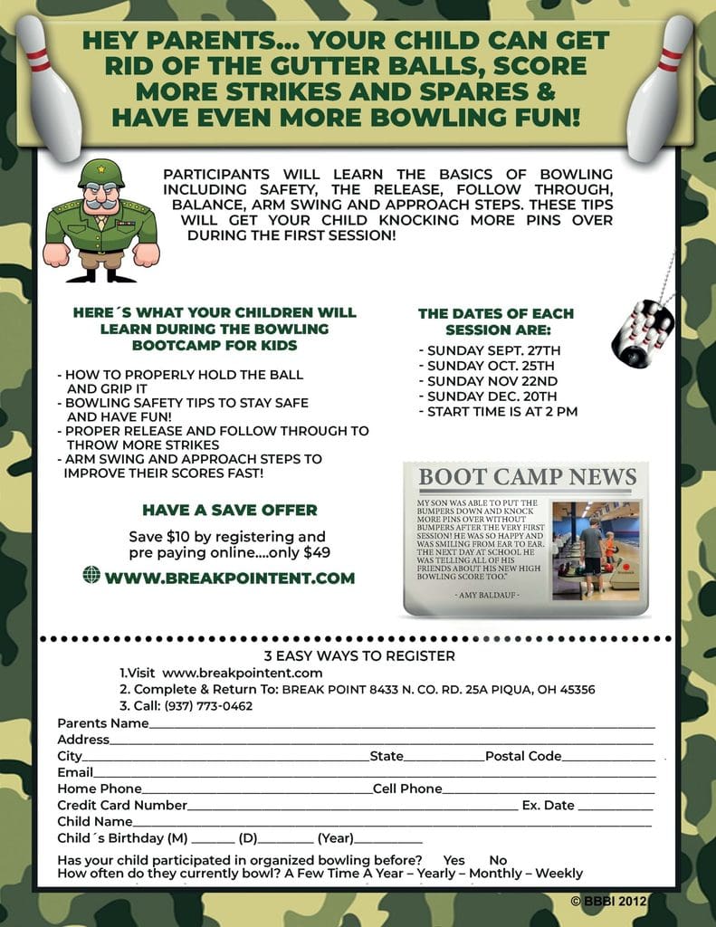 Bowling Bootcamp for Kids